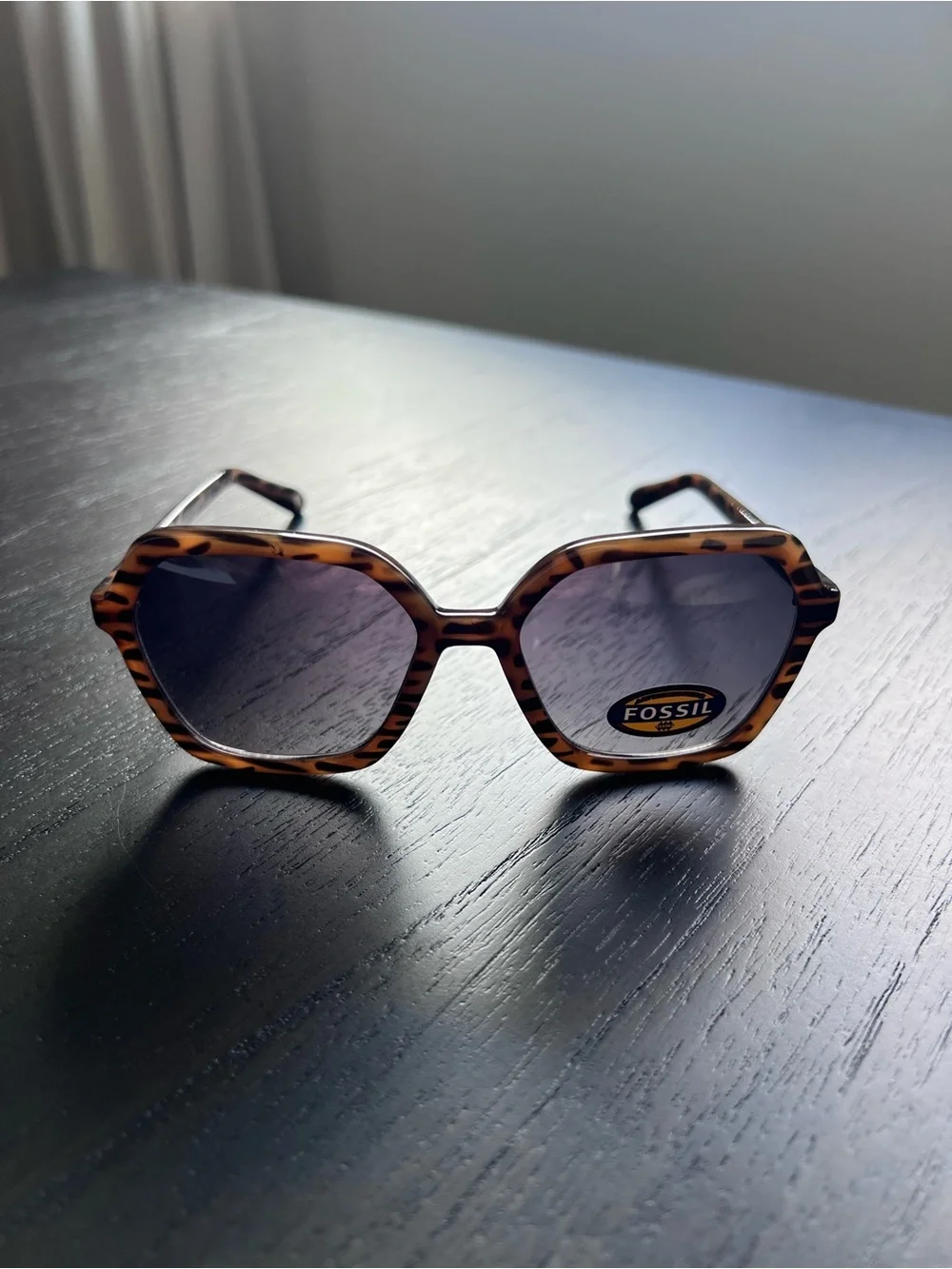 Fossil 53mm Women's Square Tortoiseshell Sunglasses